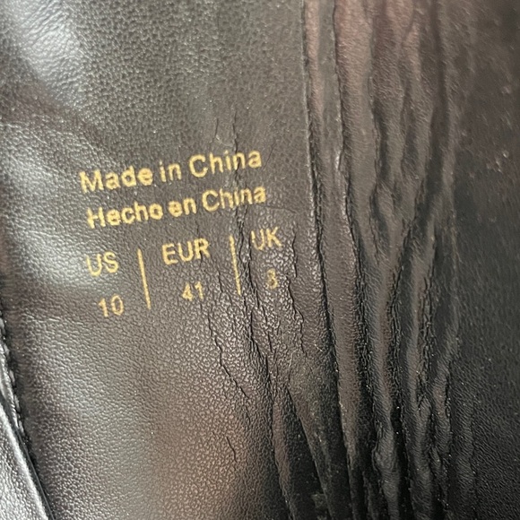 Aldo Faux Patent Leather Heel Boots Black Shiny Sock Booties Women’s 10 EUC - Picture 7 of 7